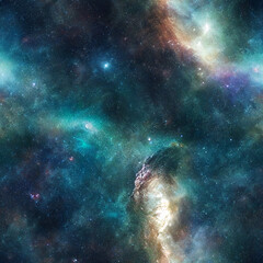 space galaxy and stars blue background