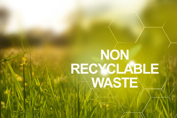 Clean plants on field and bright sunlight to the good ecological future.Renovating and recycling existing materials and products as much possible.