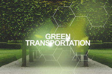 Green transportation and clean power.Clean plants on field and bright sunlight to the good...