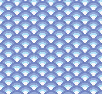 Japanese wave seamless pattern background