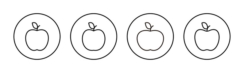 Apple icon vector for web and mobile app. Apple sign and symbols for web design.
