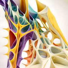 avant-garde portrait of a collagen structure