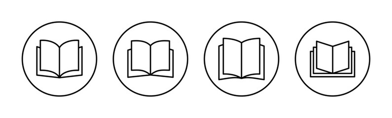 Book icon vector for web and mobile app. open book sign and symbol. ebook icon