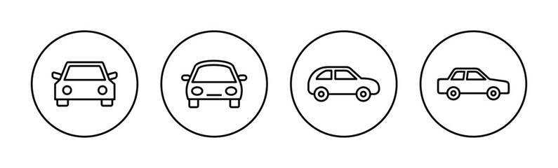 Car icon vector for web and mobile app. car sign and symbol. small sedan