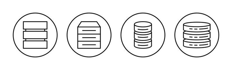 Database icon vector for web and mobile app. database sign and symbol