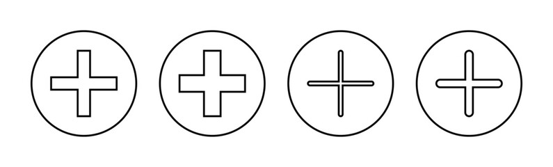Plus Icon vector for web and mobile app. Add plus sign and symbol
