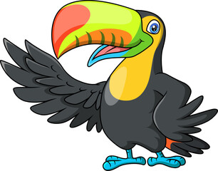 Cute toucan isolated on white background © artnovielysa