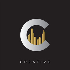 c city logo design vector	