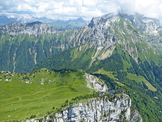 Mountains above Lake Annecy in the French Alps	