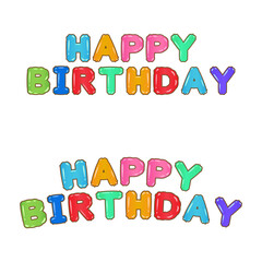 ハッピーバースディ飾りフォント