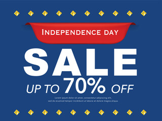 Independence day sale banner layout design. 