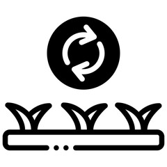 Vertical garden made of recycled materials icon