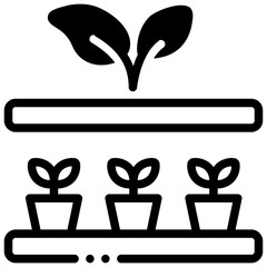 Obraz premium Vertical gardening wall icon