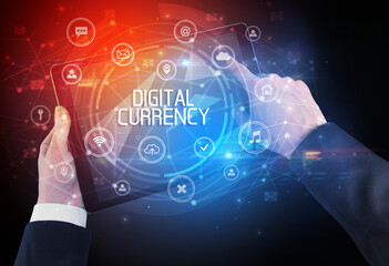 Close-up of a tablet with inscription