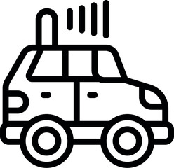 Car radio control icon outline vector. Remote toy. Rc model