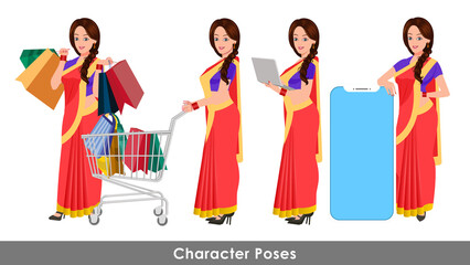 Indian woman in red saree