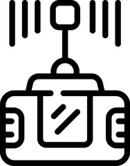 Remote control icon outline vector. Radio toy. Digital airplane