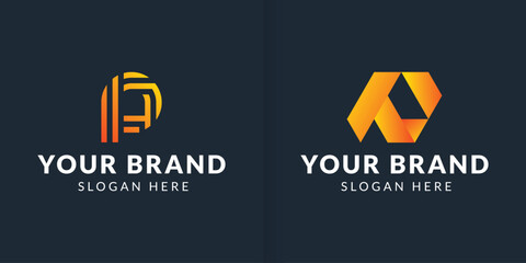Fototapeta premium Initial B P letter Logo collection. Unique, exclusive, elegant, professional, clean, simple, modern logo
