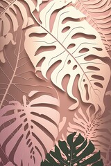 monstera abstract background