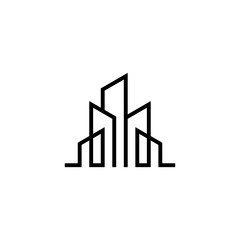 Building Real Estate Apartment Monogram luxury elegant logo design