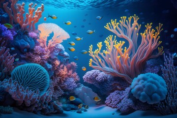 coral reef created using AI Generative Technology