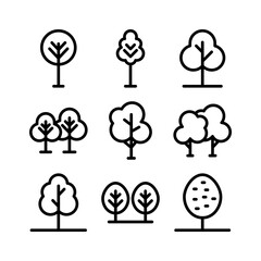 tree icon or logo isolated sign symbol vector illustration - high quality black style vector icons
