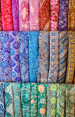 Various Batik motifs, Batik is a traditional Indonesian cloth, UNESCO has designated batik as Indonesian cultural heritage. Batik is art of painting cloth using wax and natural or artificial coloring