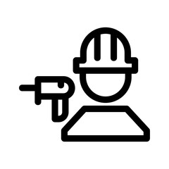 worker icon or logo isolated sign symbol vector illustration - high quality black style vector icons
