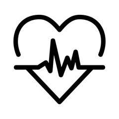 heartbeat icon or logo isolated sign symbol vector illustration - high quality black style vector icons
