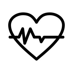 heartbeat icon or logo isolated sign symbol vector illustration - high quality black style vector icons
