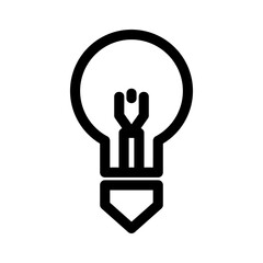 light bulb icon or logo isolated sign symbol vector illustration - high quality black style vector icons
