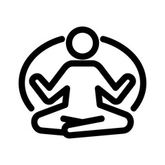 meditation icon or logo isolated sign symbol vector illustration - high quality black style vector icons
