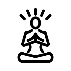 meditation icon or logo isolated sign symbol vector illustration - high quality black style vector icons
