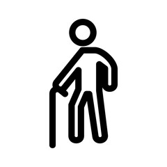old man citizen icon or logo isolated sign symbol vector illustration - high quality black style vector icons
