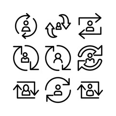 replace icon or logo isolated sign symbol vector illustration - high quality black style vector icons
