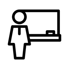 teacher icon or logo isolated sign symbol vector illustration - high quality black style vector icons
