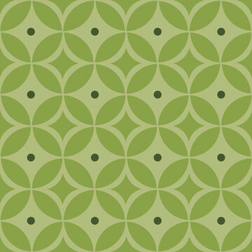 Modern Green Abstract Geometric Shape Pattern

