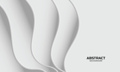 Abstract wave line white gray background graphic