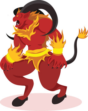 illustration of a ifrit devil
