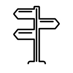  Signpost Icon Vector Design Template trendy style on white background 