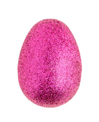 Pink glitter decorative easter egg
