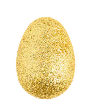 Gold glitter decorative easter egg
