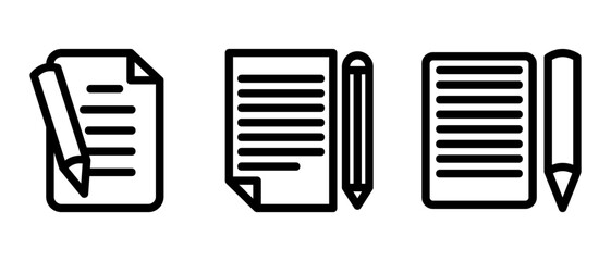 article writing icon or logo isolated sign symbol vector illustration - high quality black style vector icons
