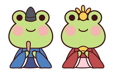 ひな人形/緑のカエル