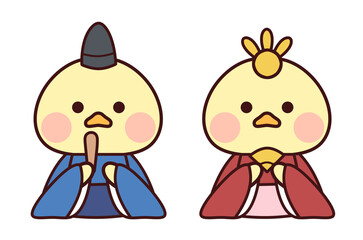 ひな人形/ひよこ © natsurai