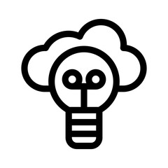 cloud idea icon or logo isolated sign symbol vector illustration - high quality black style vector icons
