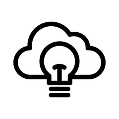 cloud idea icon or logo isolated sign symbol vector illustration - high quality black style vector icons
