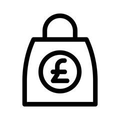 financial bag icon or logo isolated sign symbol vector illustration - high quality black style vector icons
