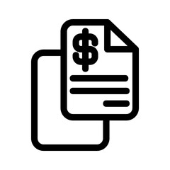 financial documents icon or logo isolated sign symbol vector illustration - high quality black style vector icons
