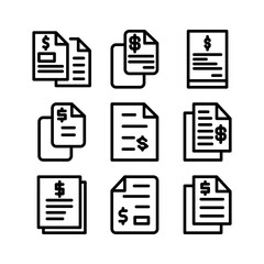 financial documents icon or logo isolated sign symbol vector illustration - high quality black style vector icons
